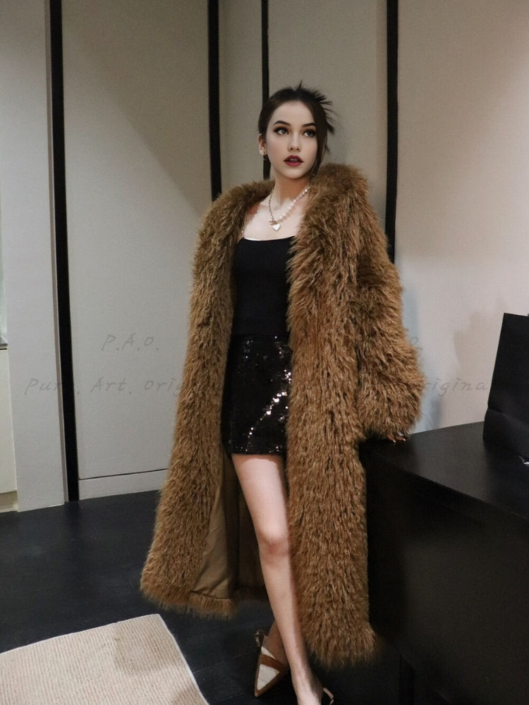 Tuscany Reverie – Eco Faux Fur Coat