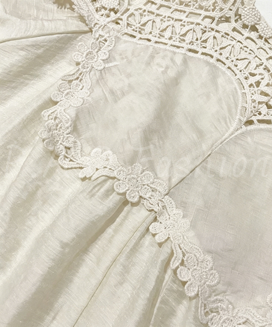 Tencel-Acetate Blend Lace Panel Shirt & Shorts Set[Available Now]