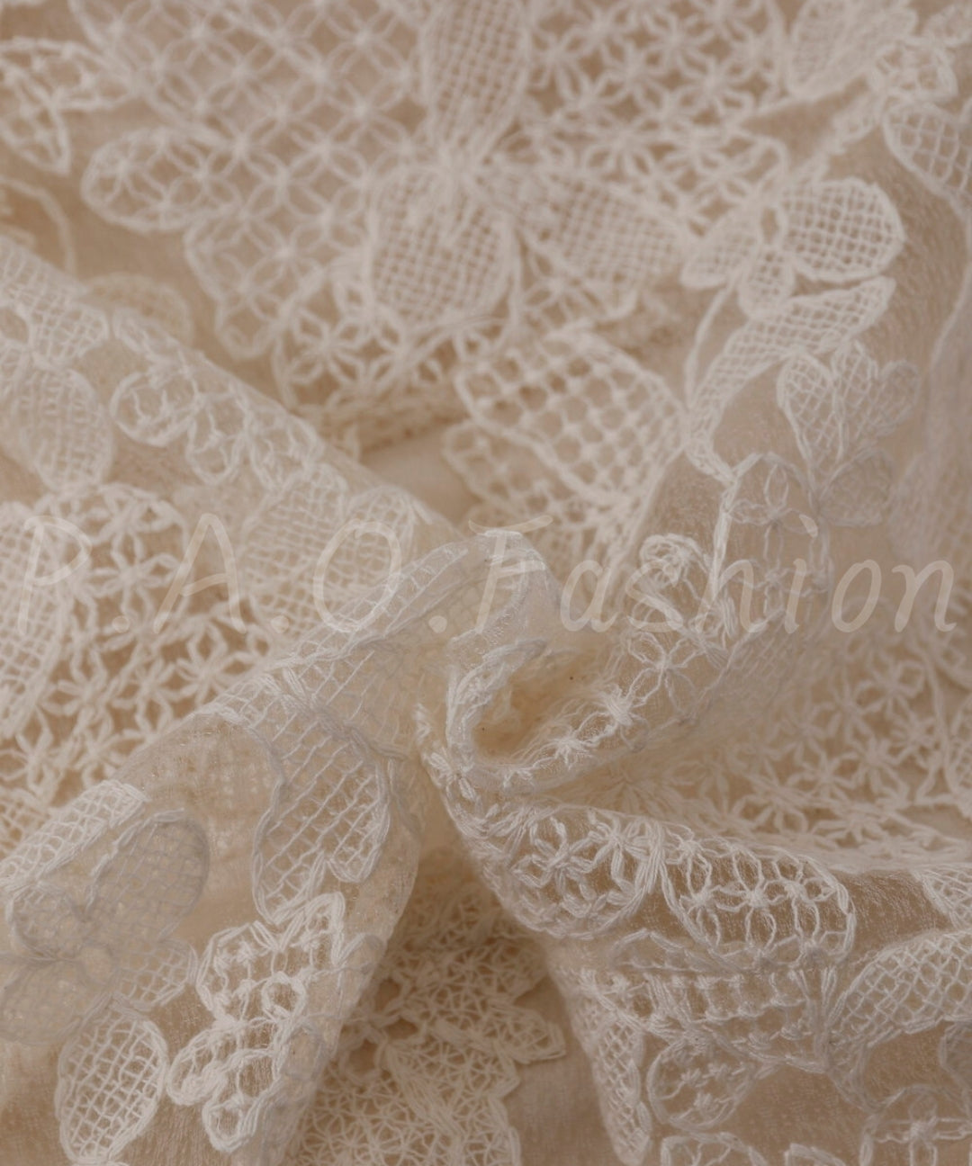 Lace Panel Slip Dress with Chiffon Scarf