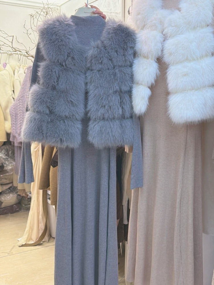 Snowland Faux Fur Sleeveless Vest