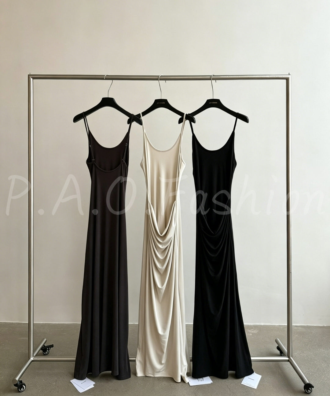 Twist-Detail Backless Maxi Dress