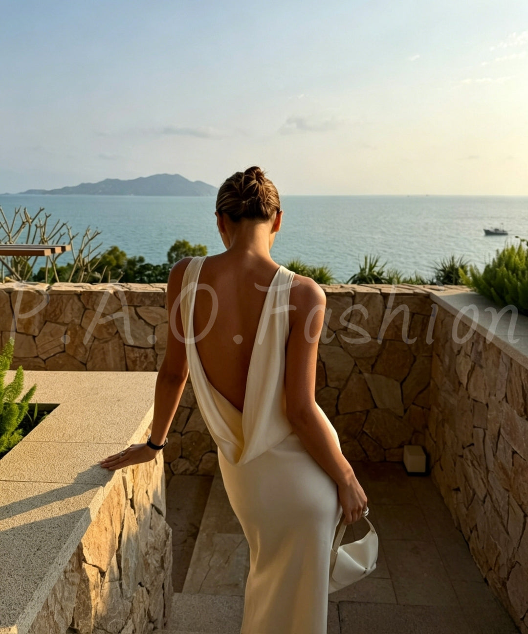Backless Draped Tencel Maxi Dress[Available Now]
