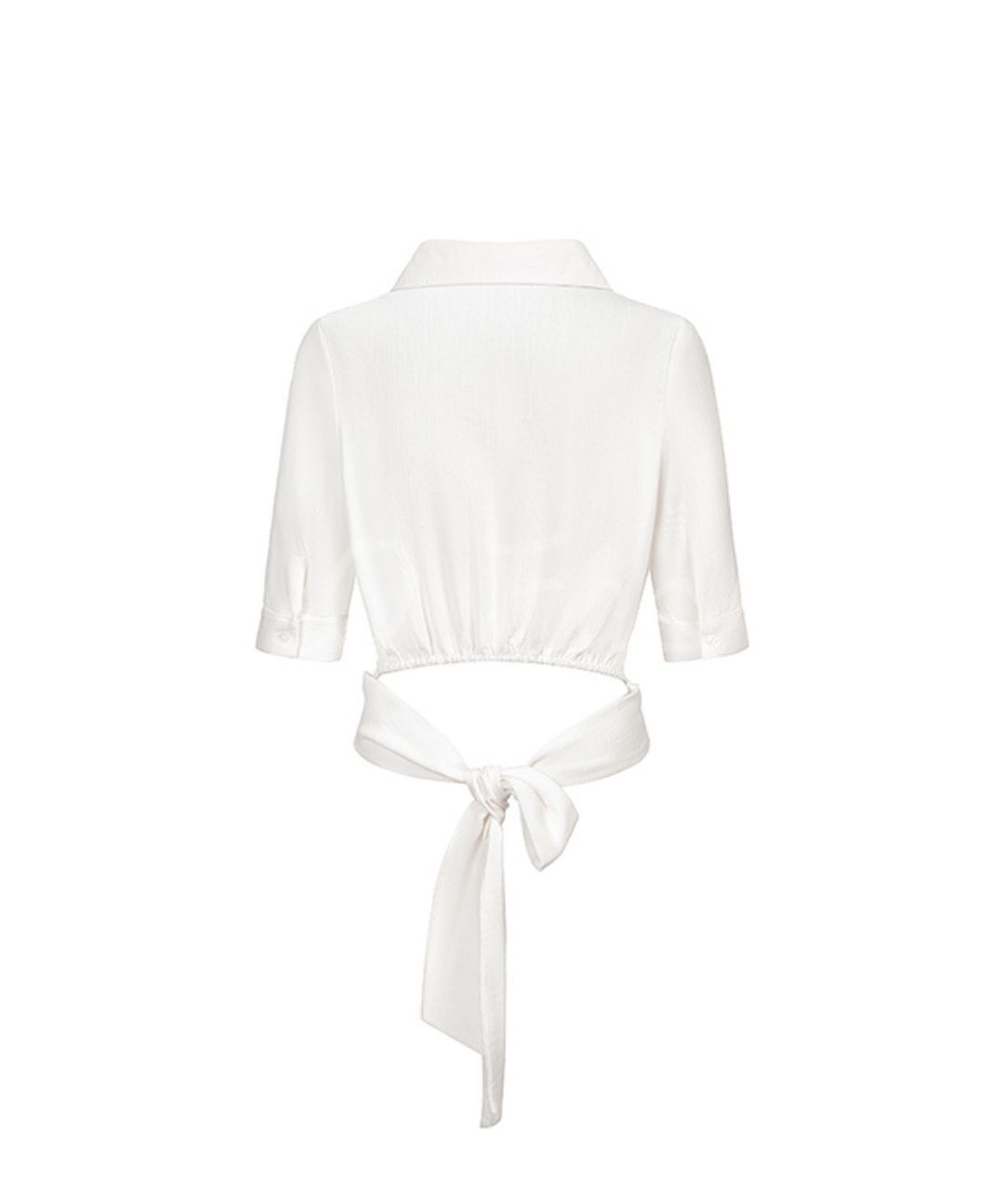 Tie-Back Shirt & Wide-Leg Pants Set