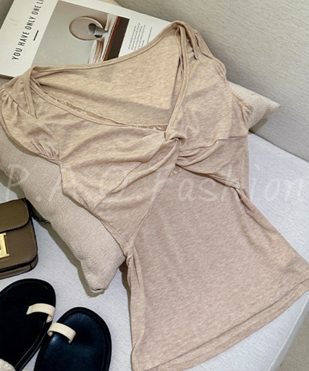 Twist-Front Knit Top