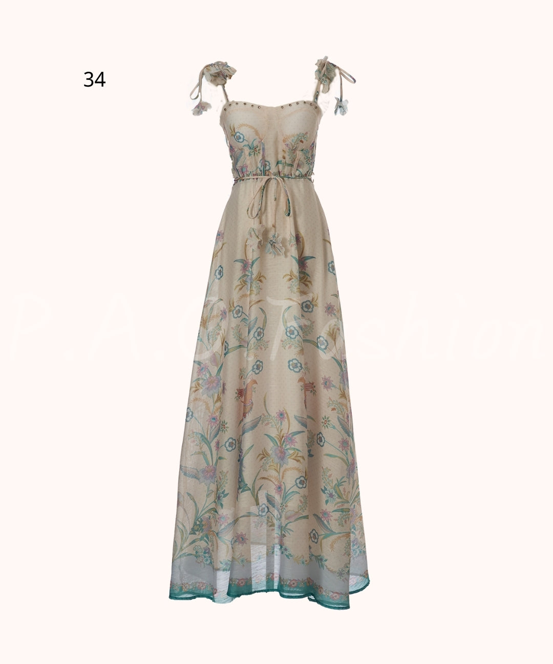 Floral Print Strap Maxi Dress[Available Now]