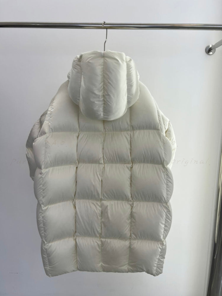 Puffer Satin Mid-Length Down Jacket