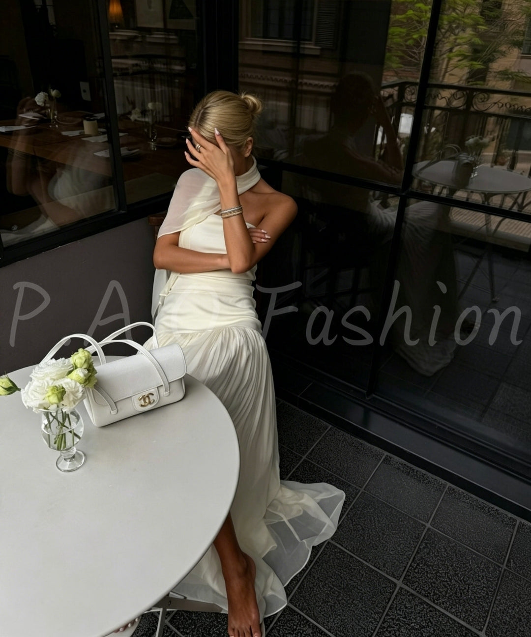 Ethereal Chiffon Bandeau Skirt Set