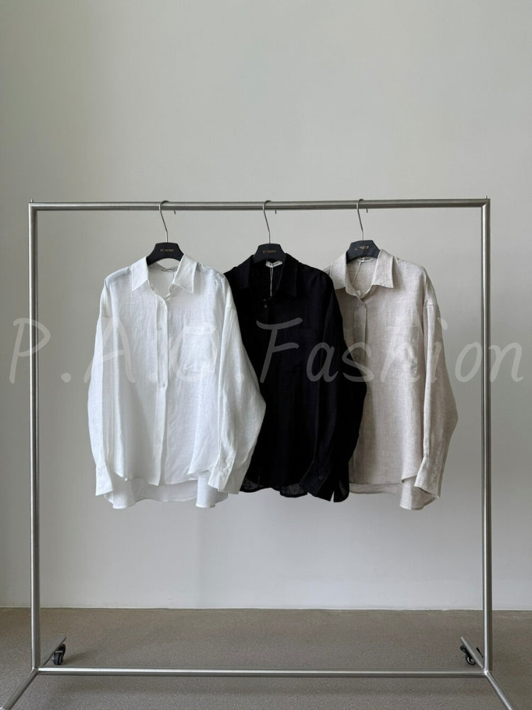 100% Linen Oversized Sun Shirt