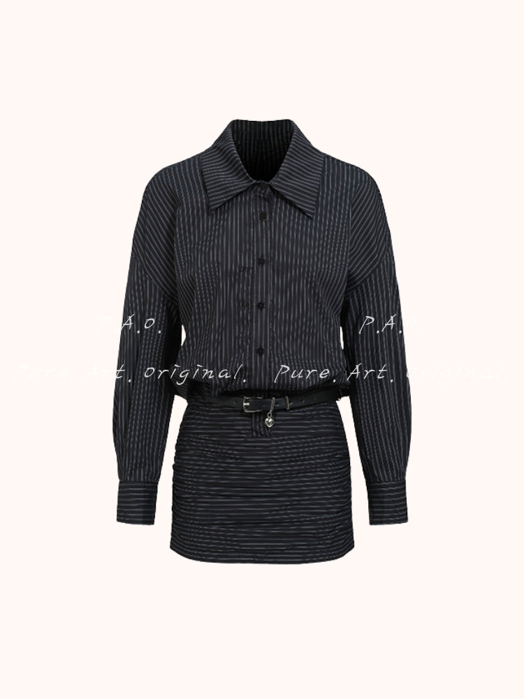 OBSIDIAN STRIPE DRESS