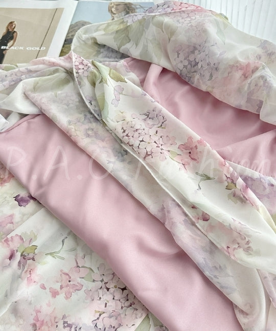 Hydrangea Floral Tiered Maxi Dress[Available Now]
