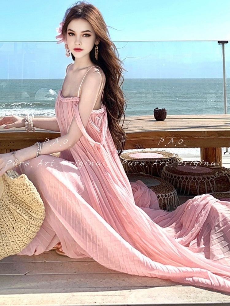 Elysia Pleated Maxi Dress