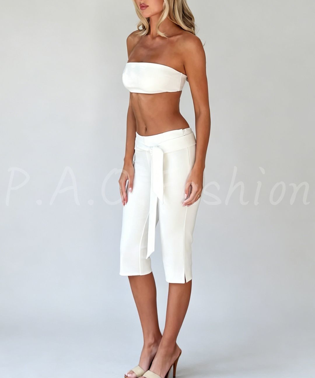 Strapless Tie-Back Capri Set