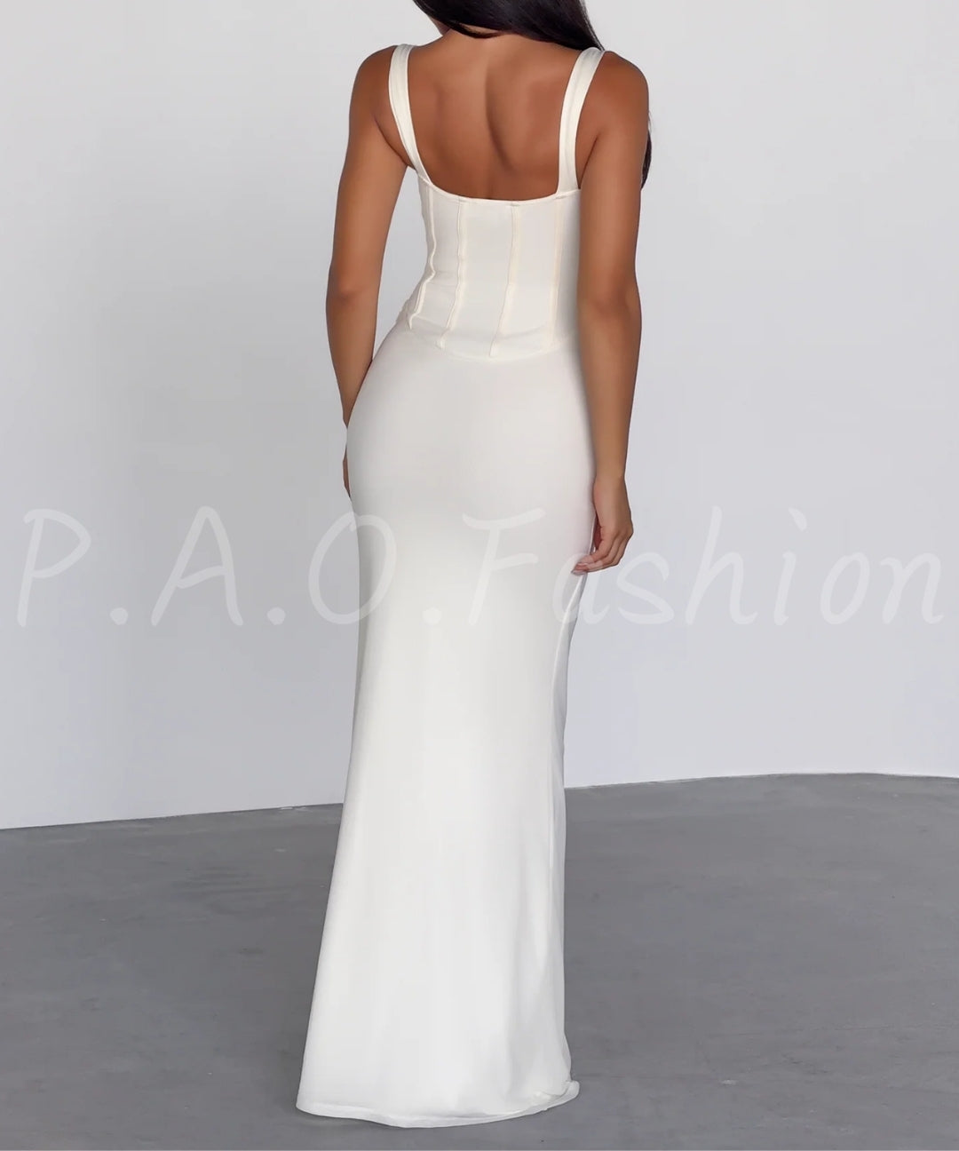 Corset Bodice Slip Maxi Dress[Available Now]