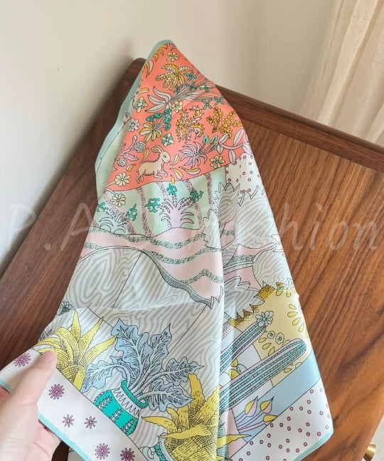 Fantasy Garden Print Multiway Scarf
