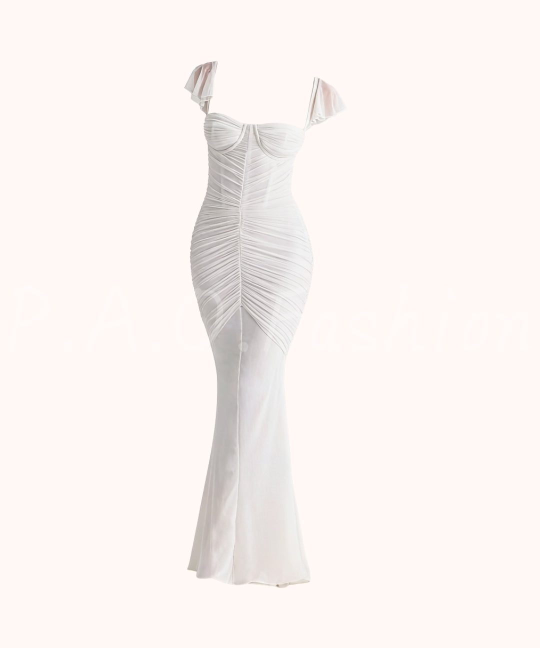 Ruched Mesh Mermaid Maxi Dress[Available Now]