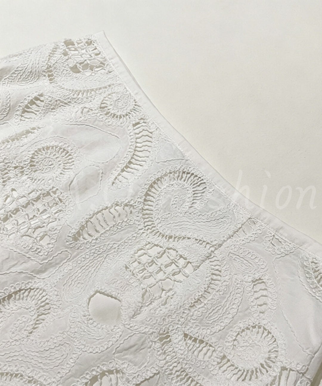 Cotton Eyelet Embroidered High-Waisted Maxi Skirt[Available Now]