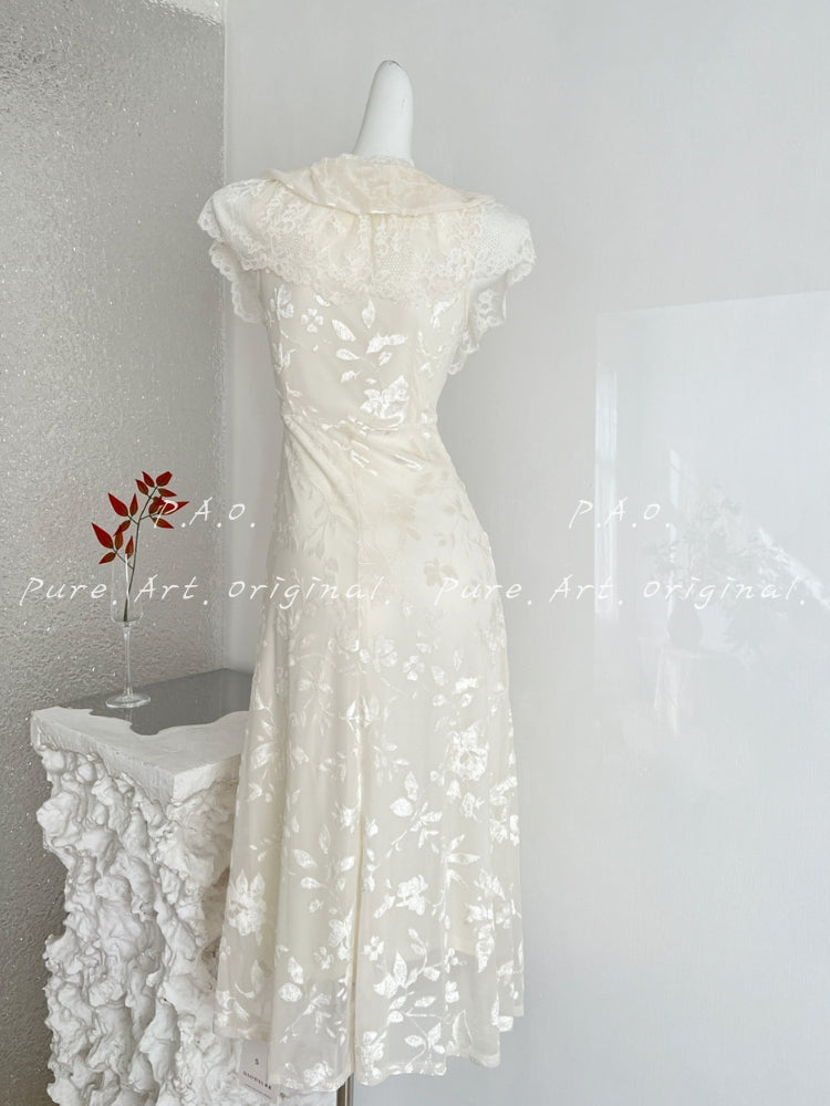 AVERY LACE-UP V-NECK MAXI DRESS