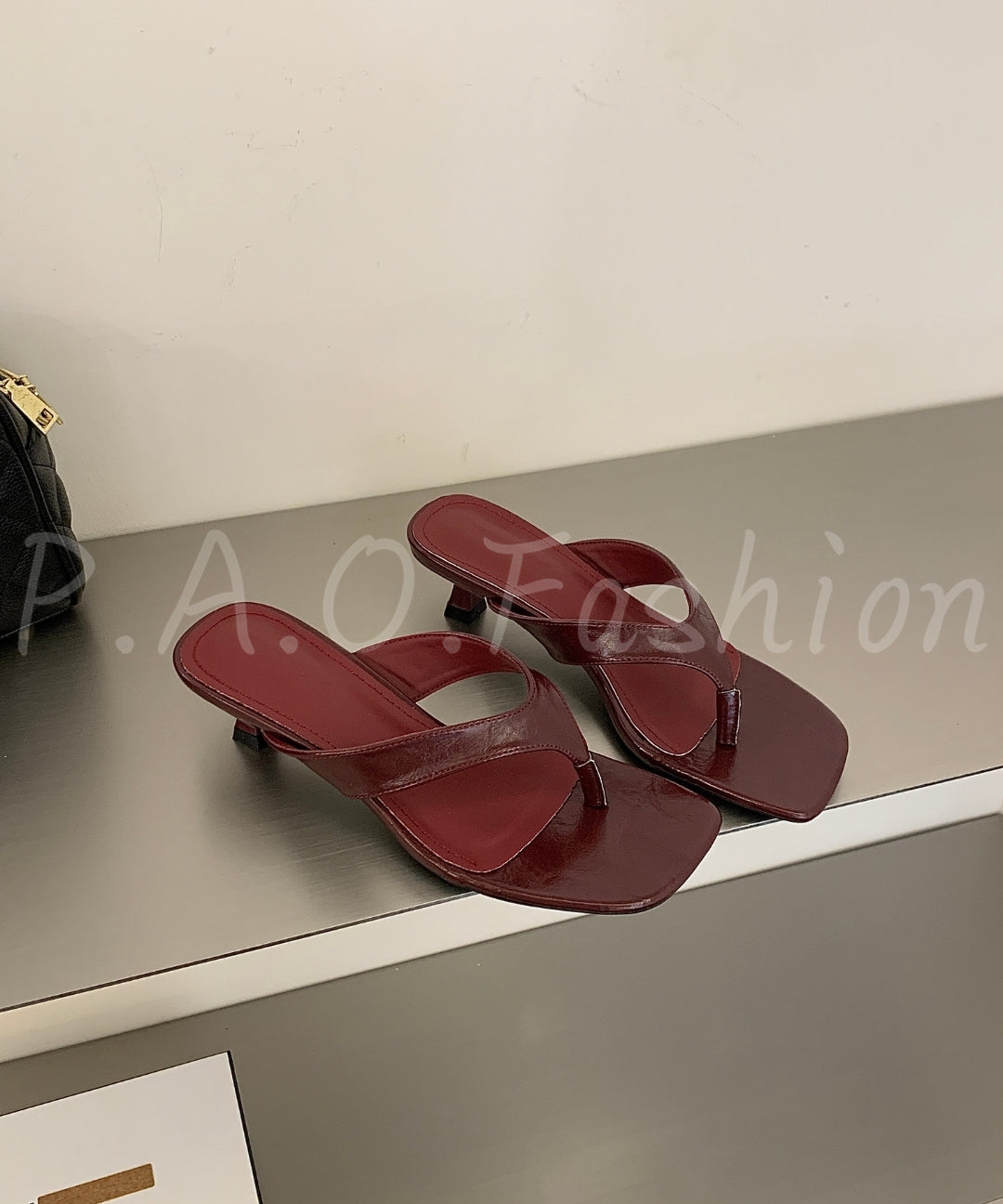 Minimal Thong Kitten Heel Sandals