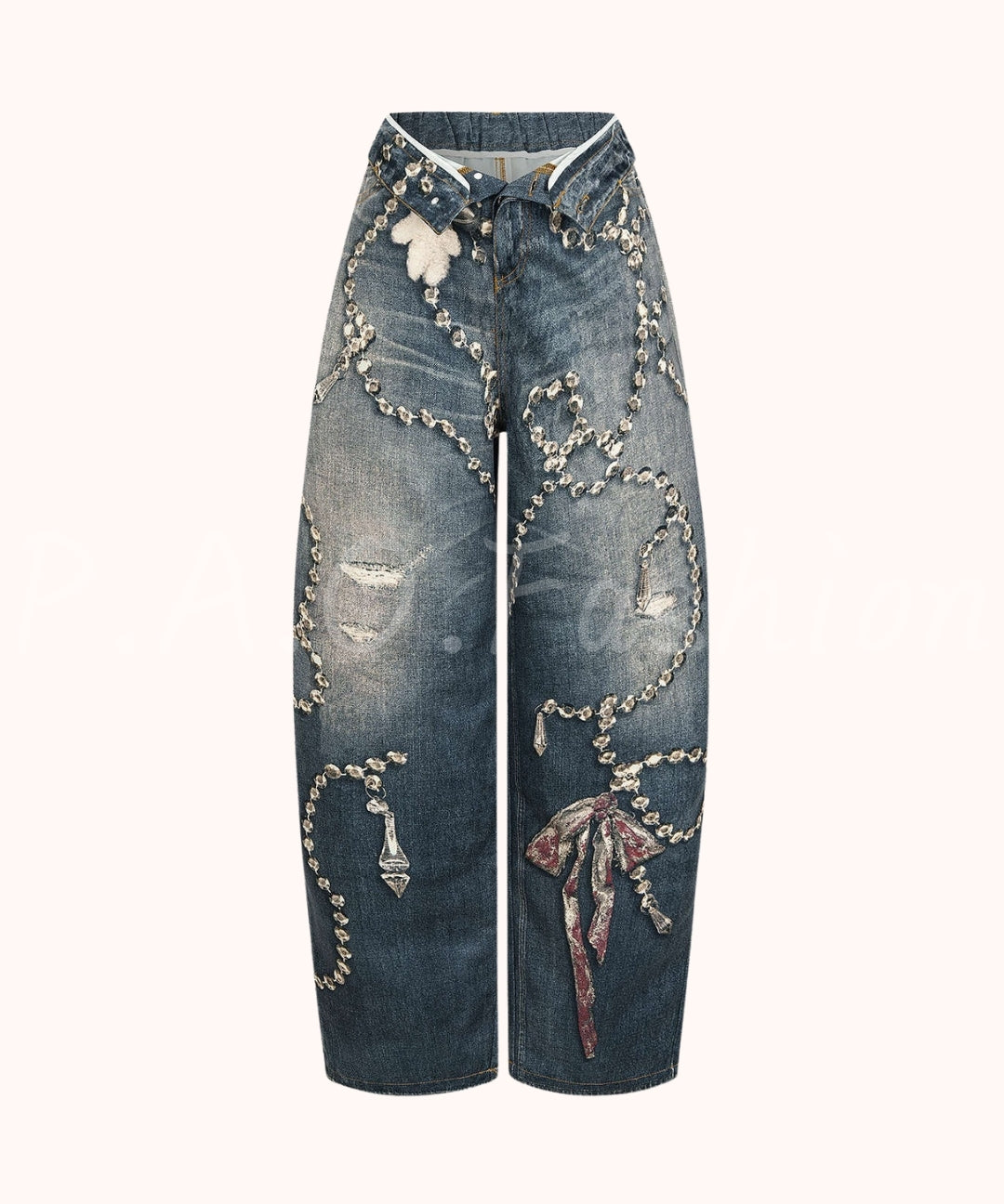 Artistic Print High Waist Wide Leg Pants[Available Now]