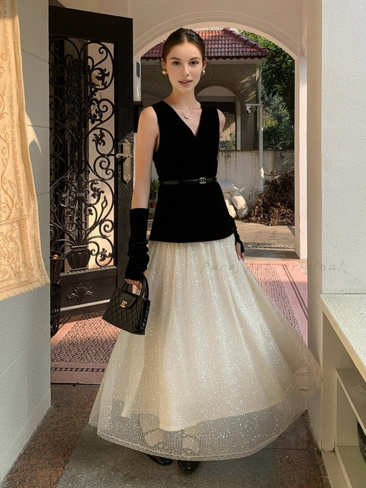 Holiday Noir Maxi Dress