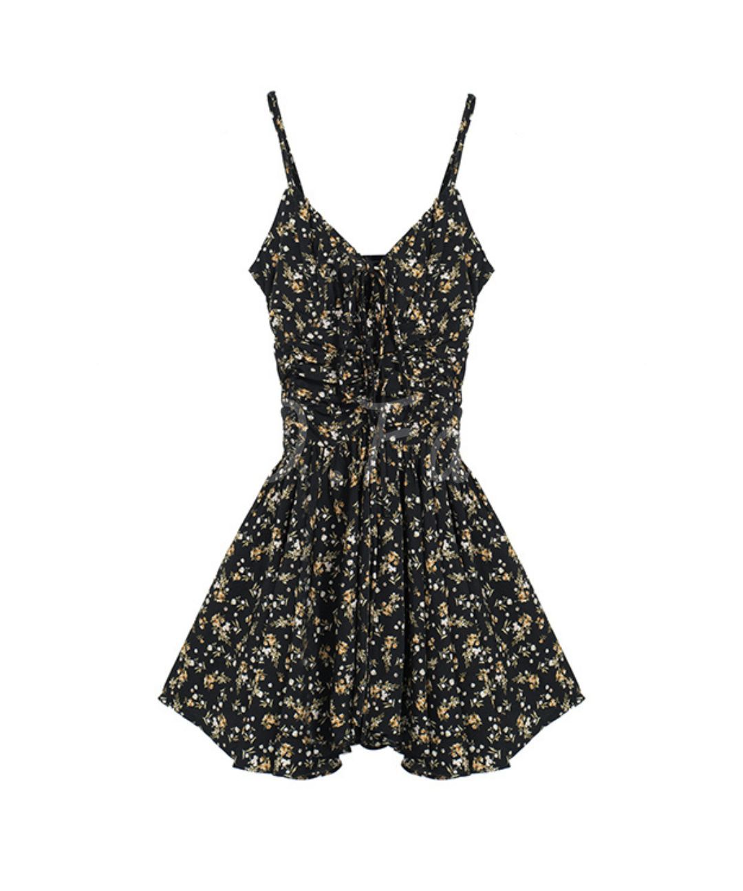 Floral Ruched Mini Dress