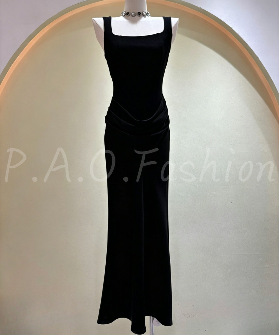 Satin Square Neck Mermaid Gown[Available Now]