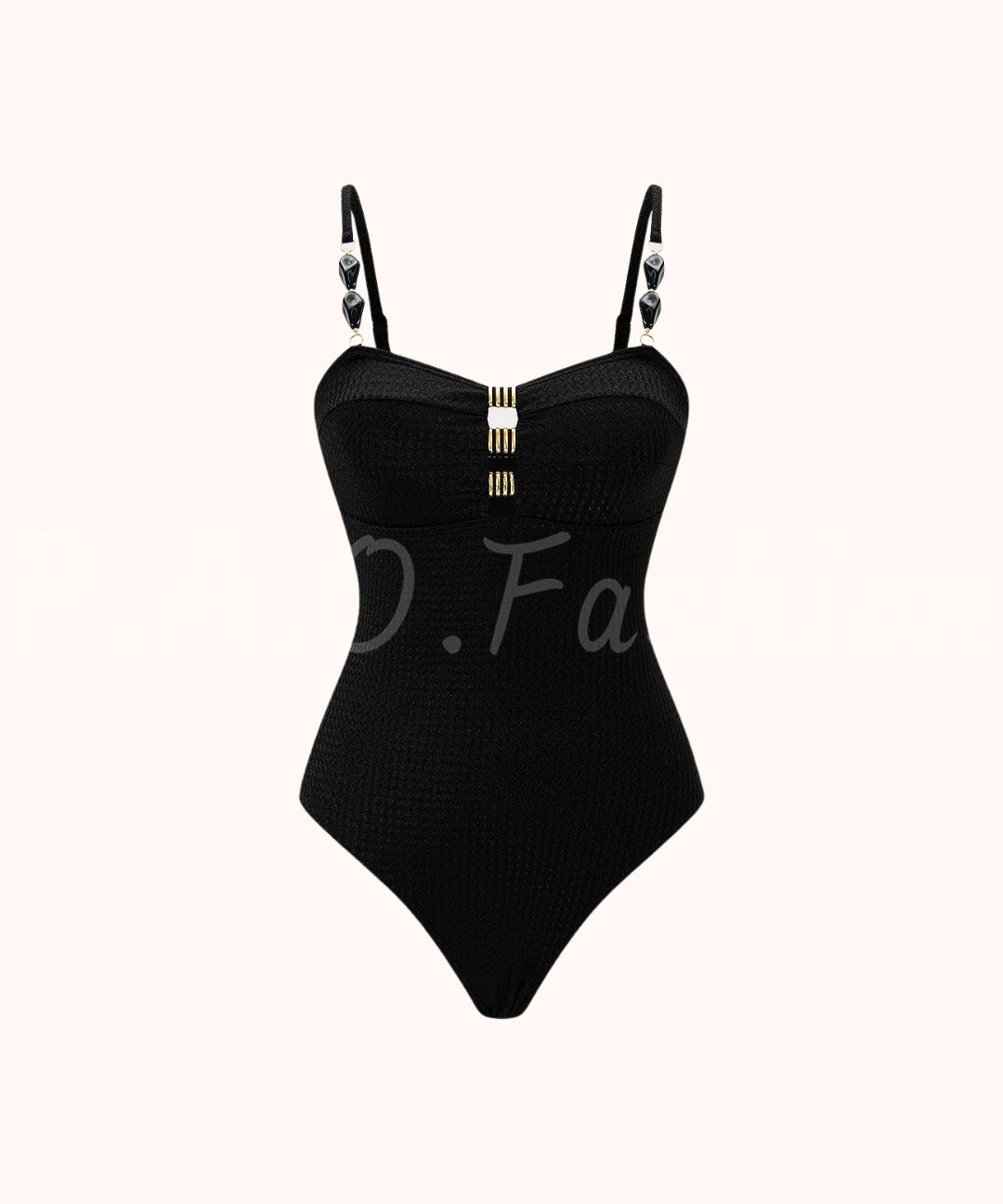 Metallic Beaded Swimsuit