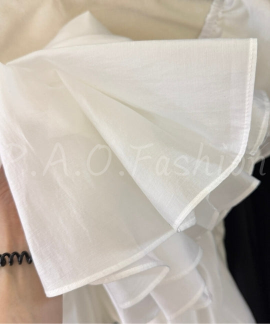 Off-Shoulder Ruffle Corset Maxi Dress