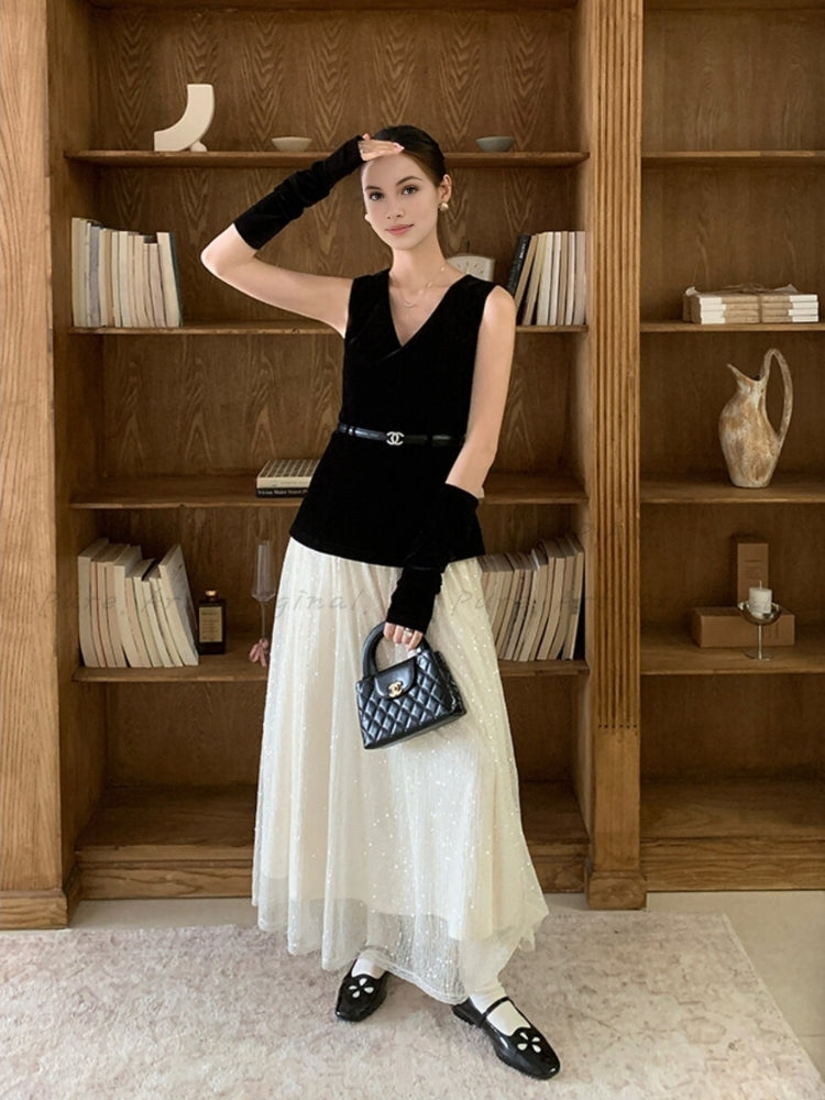 Holiday Noir Maxi Dress