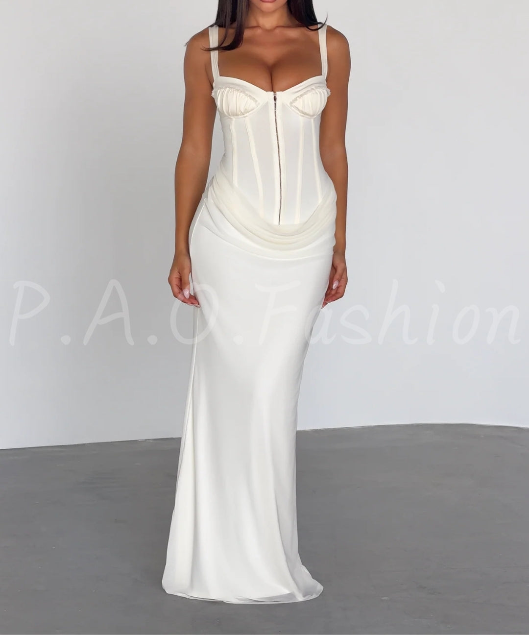 Corset Bodice Slip Maxi Dress[Available Now]