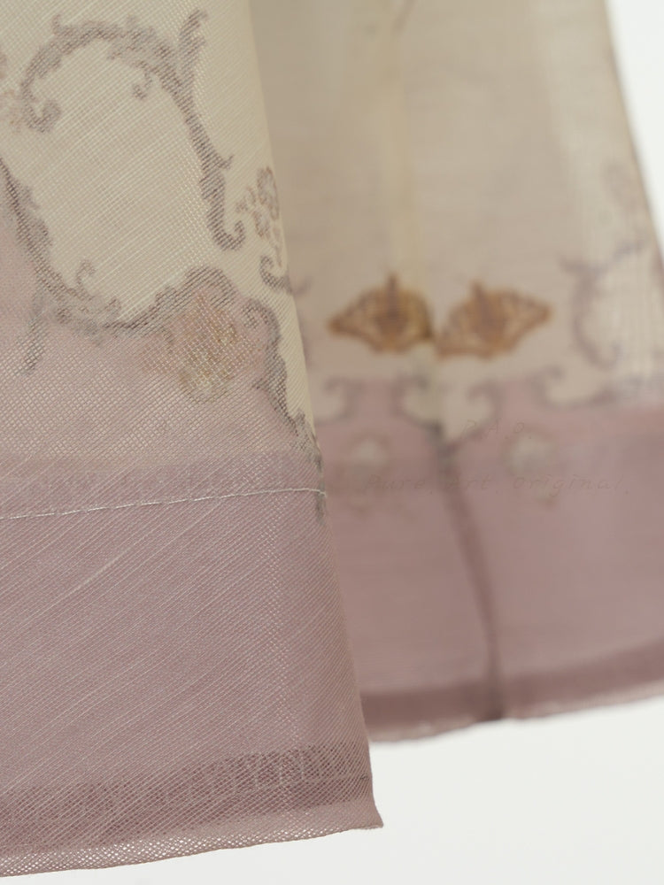 Vintage Print Collar Top & Flared Mini Skirt 3-Piece Set