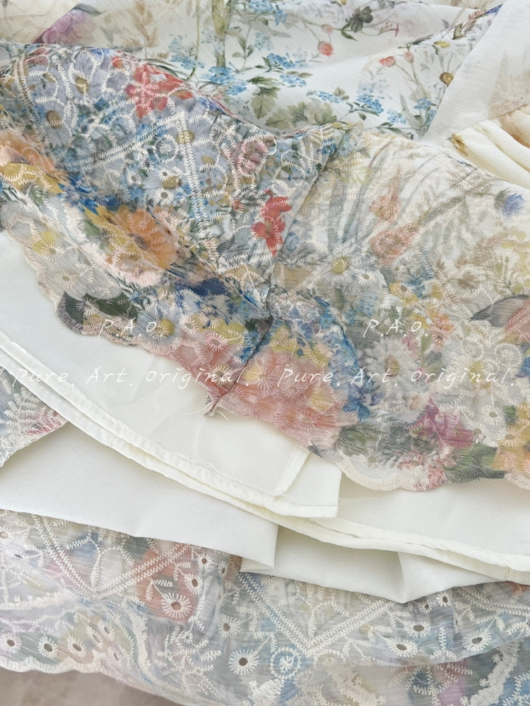 ALICE GARDEN HALTER MIDI DRESS