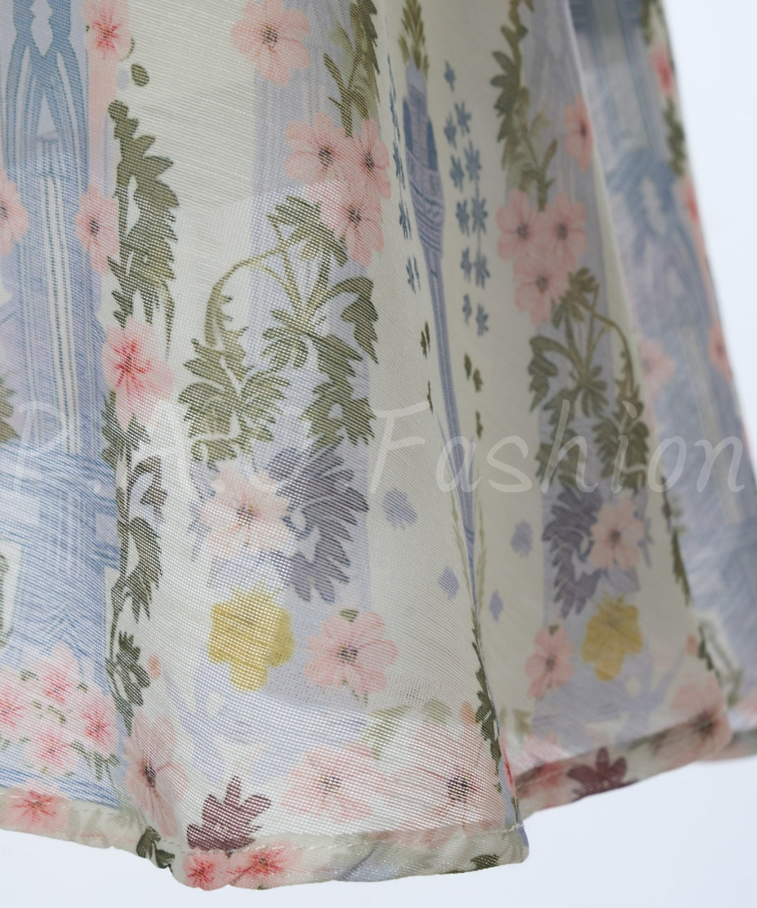 Garden Print Puff Sleeve Waist Dress[Available Now]