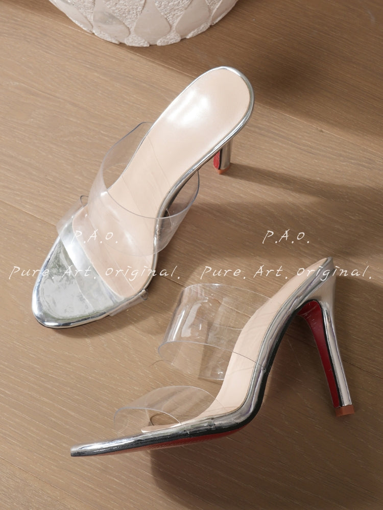 Clear Strap Stiletto Heels