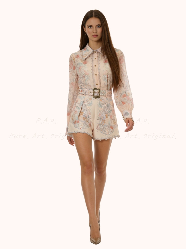 2026 Resort Floral Shirt & Shorts Set