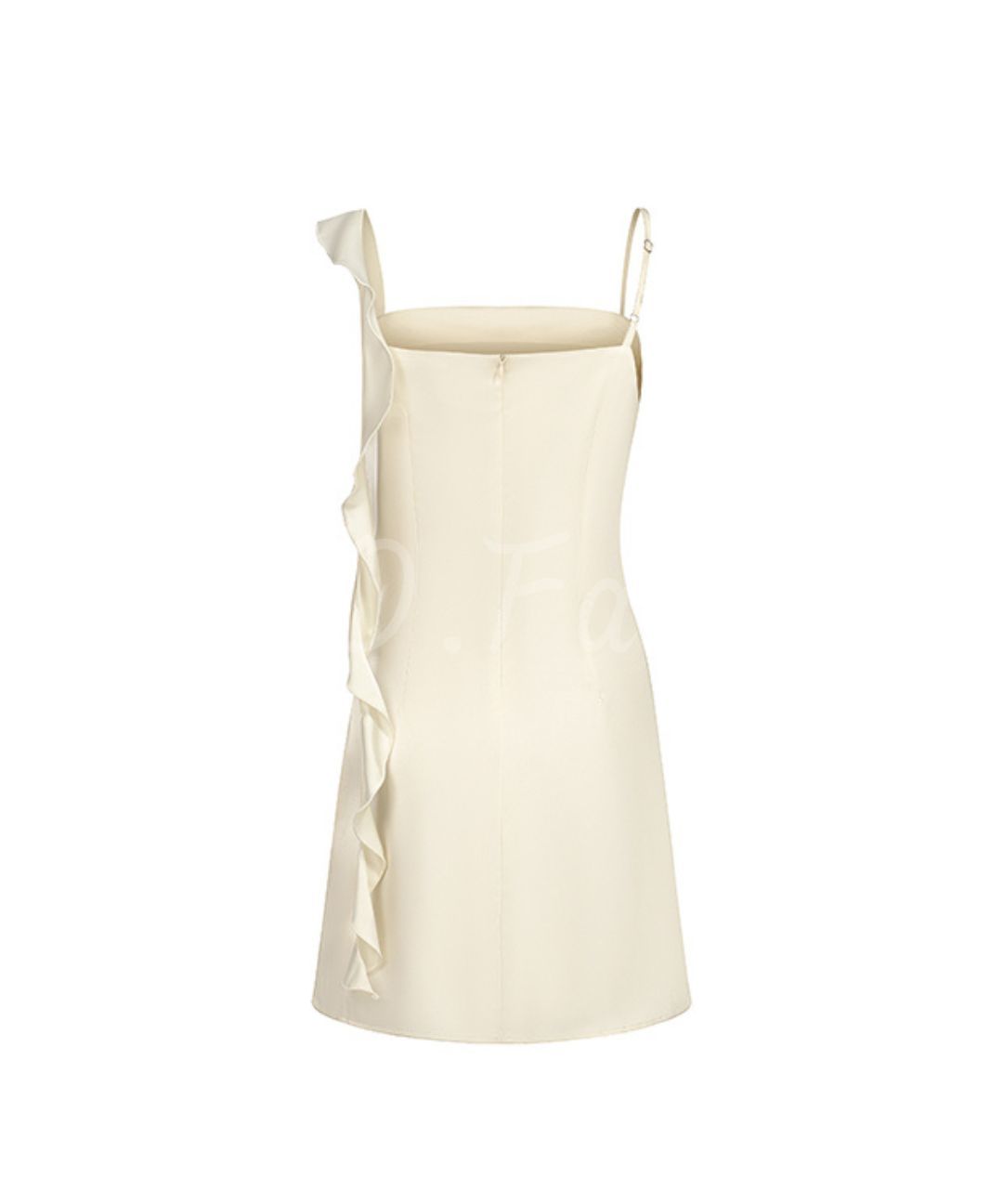 Asymmetric Satin Ribbon Mini Dress