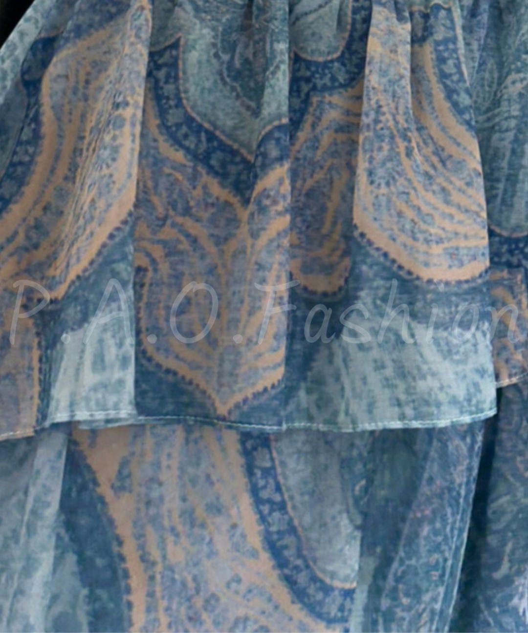 Paisley Chiffon Maxi Dress