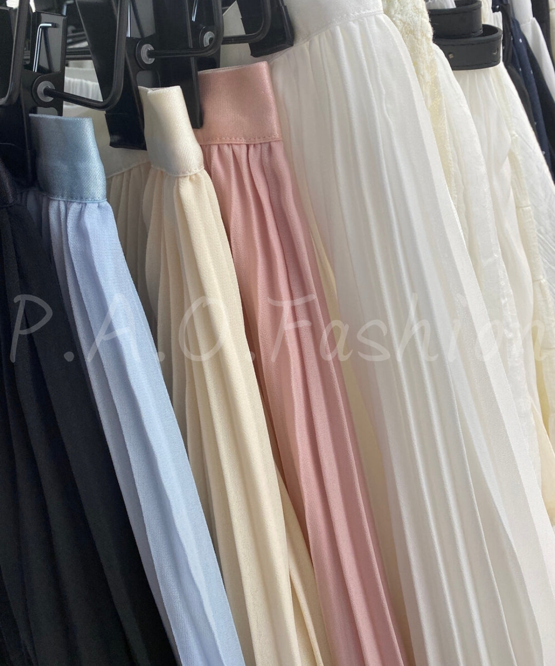 High-Waisted Pleated Chiffon Skirt[Available Now]