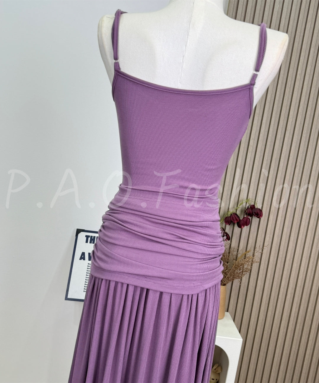 Ruched Tie-Front Camisole Maxi Dress[Available Now]