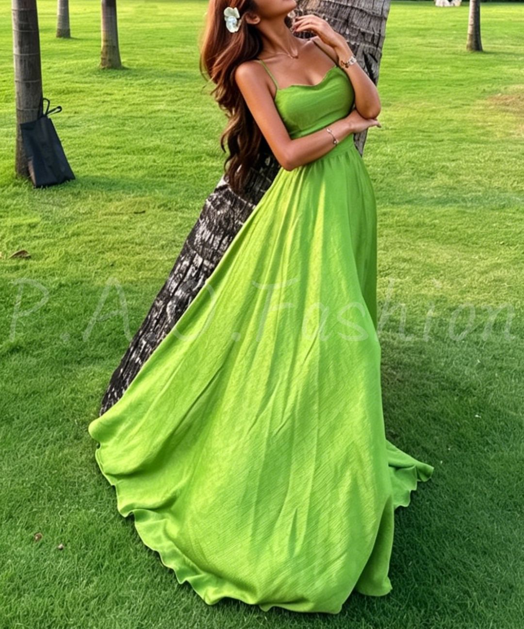Open-Back Tie Maxi Dress
