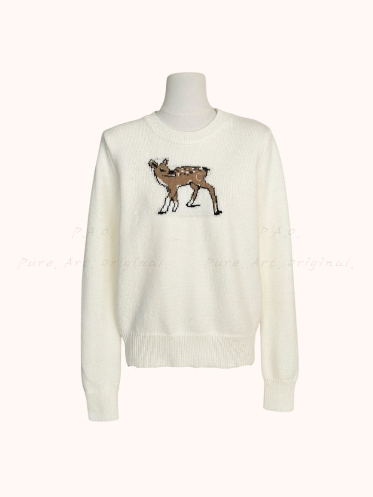 Wool-Blend Sweet Cable Knit Hooded Sweater