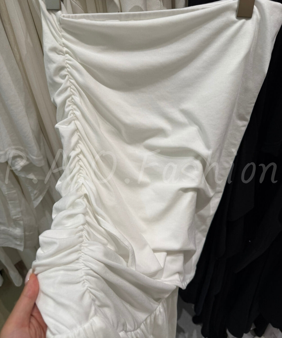 One-Shoulder Pleated Waist Maxi Dress[Available Now]
