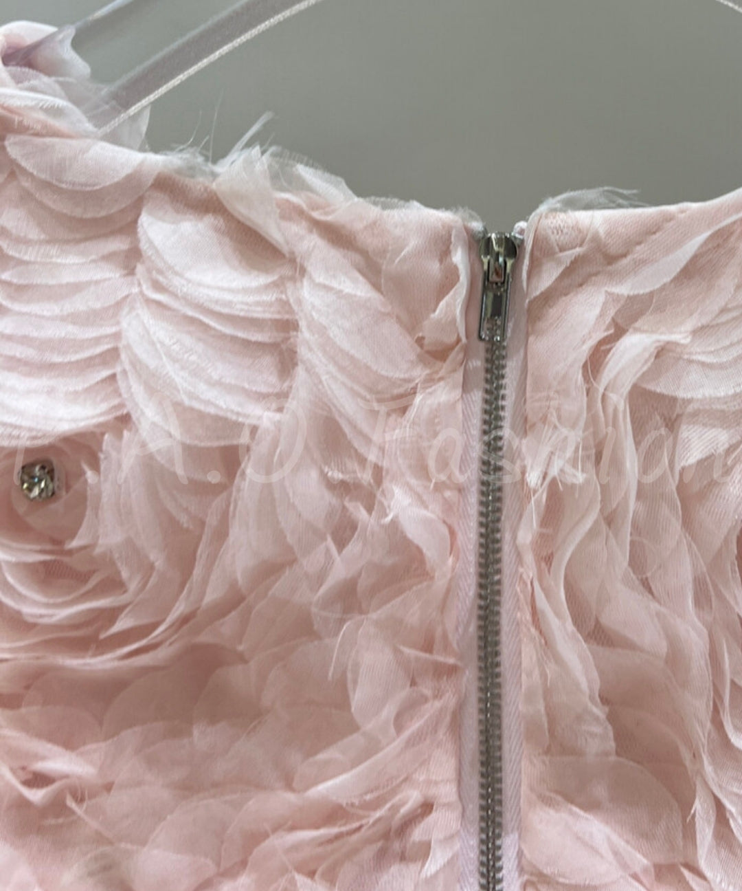 3D Rose Embellished Puff Sleeve Dress[Available Now]