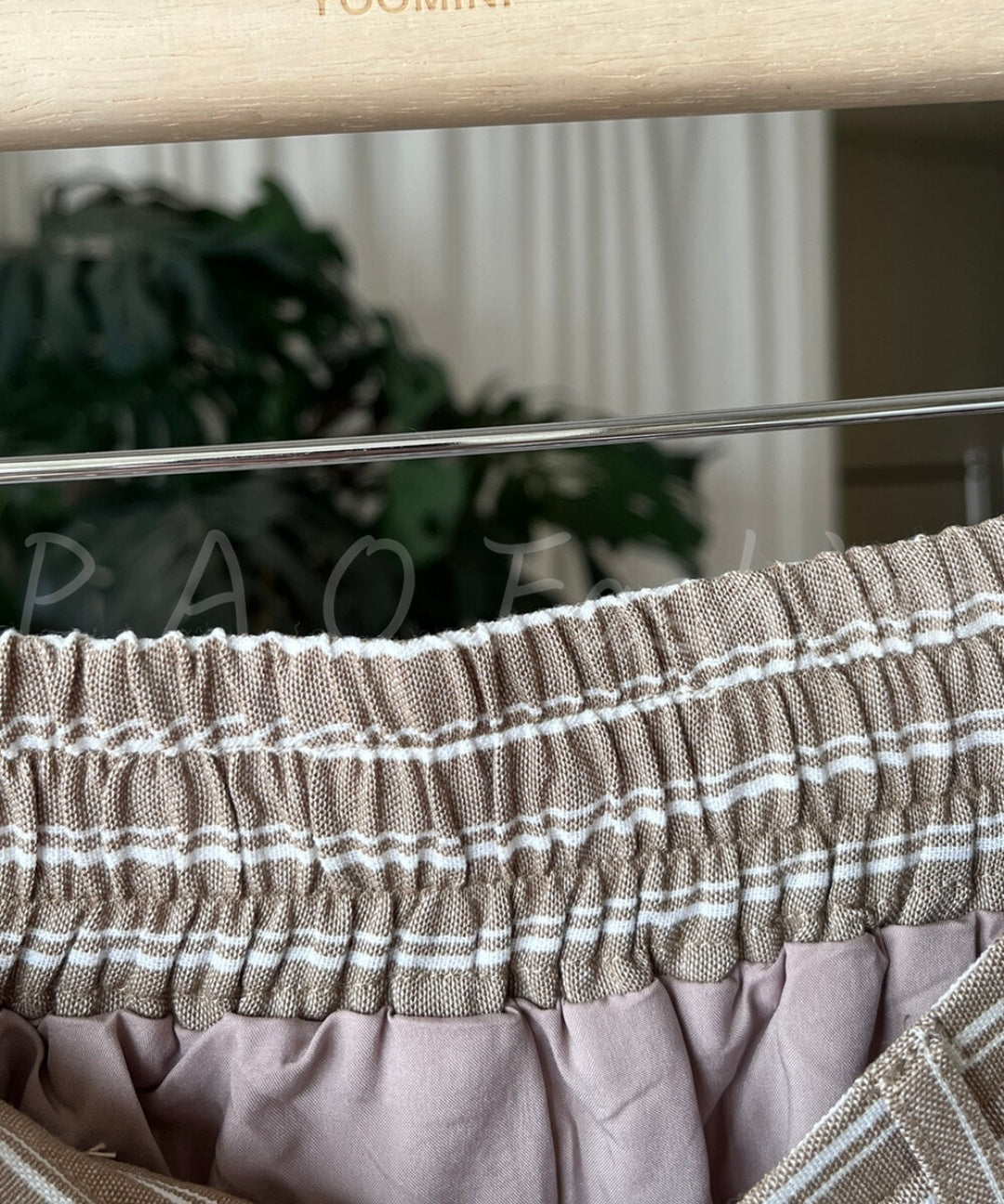 Asymmetrical Waist-Detail Sleeveless Top & Striped Wide-Leg Two-Piece Set