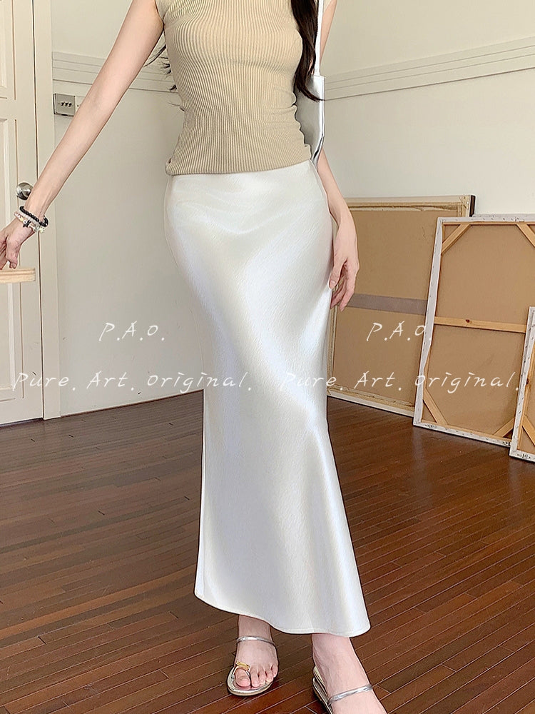 Satin Mermaid Maxi Skirt
