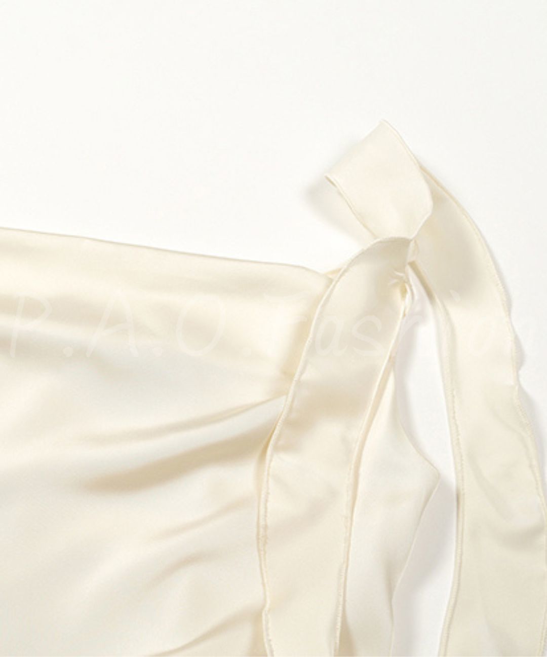 Asymmetric Satin Ribbon Mini Dress