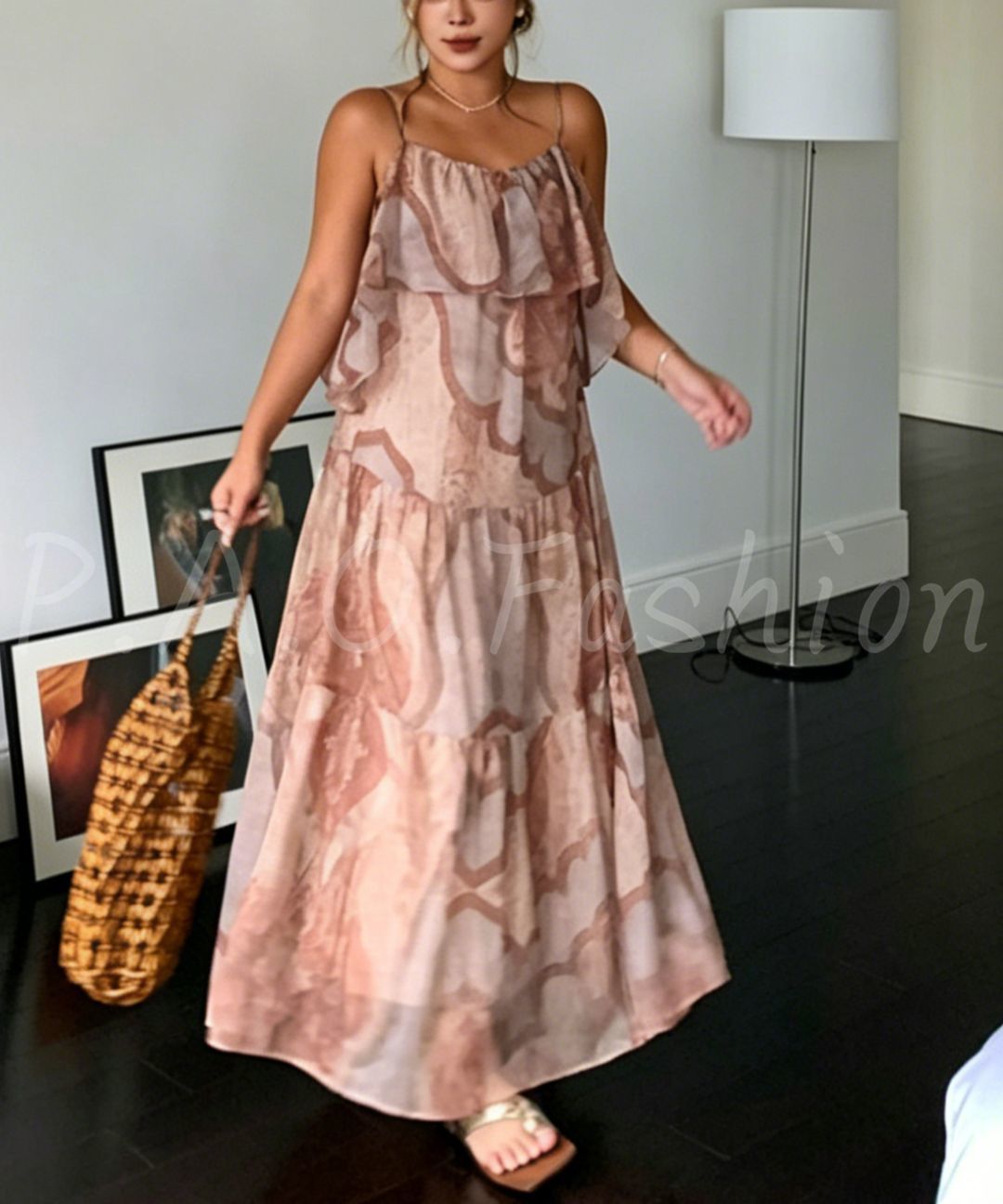 Paisley Chiffon Maxi Dress