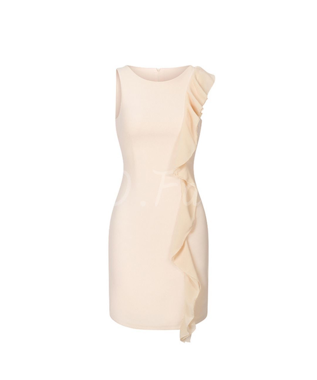 Asymmetric Ruffle Mini Dress