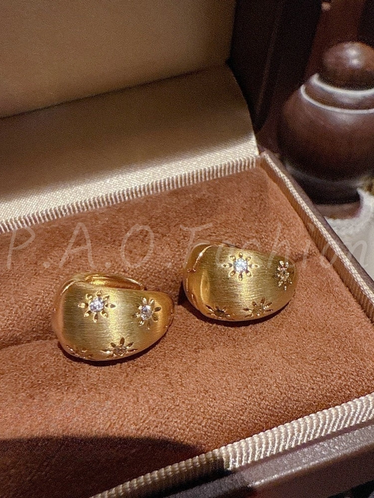 Vintage Crystal Statement Earrings