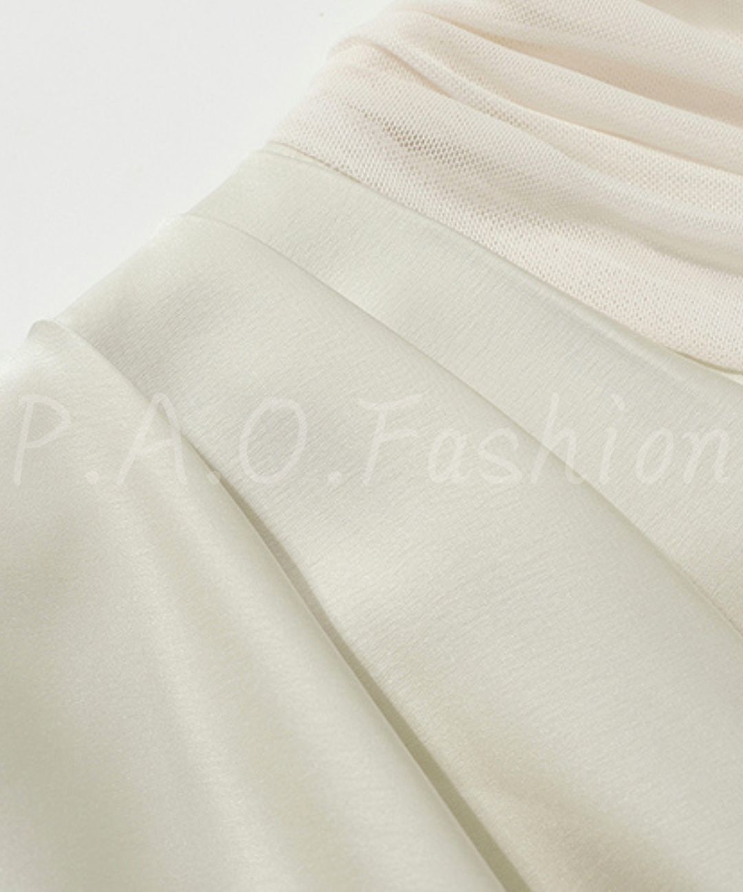 Mesh Panel Satin Maxi Dress